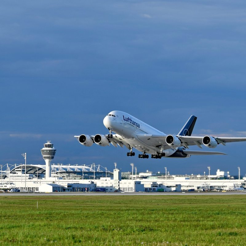 A380 bei der Landung